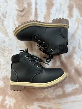 FabKids T9 Black Lace-Up Boots